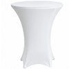 VEVOR Cocktail Tablecloth, 32 x 43 in, 6 Pack, White Stretch Spandex Covers, for Party Wedding Cocktail Banquet Festival, Washable, Reusable, High Top, Tight, Fitted Table Cloth with 4 Foot Pockets
