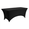 VEVOR 10 Pack Table Cloth for 6FT Rectangular Fitted Events, Wrinkle-Resistant Stretch Black Table Covers, Washable Spandex Tablecloth Protector, for Party, Wedding, Cocktail, Banquet, Festival