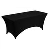 VEVOR 10 Pack Table Cloth for 6FT Rectangular Fitted Events, Wrinkle-Resistant Stretch Black Table Covers, Washable Spandex Tablecloth Protector, for Party, Wedding, Cocktail, Banquet, Festival