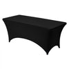 VEVOR 3 Pack Table Cloth for 6FT Rectangular Fitted Events, Wrinkle-Resistant Stretch Black Table Covers, Washable Spandex Tablecloth Protector, for Party, Wedding, Cocktail, Banquet, Festival
