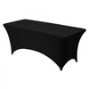 VEVOR 6 Pack Table Cloth for 6FT Rectangular Fitted Events, Wrinkle-Resistant Stretch Black Table Covers, Washable Spandex Tablecloth Protector, for Party, Wedding, Cocktail, Banquet, Festival