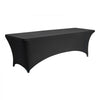 VEVOR 6 Pack Table Cloth for 8FT Rectangular Fitted Events, Wrinkle-Resistant Stretch Black Table Covers, Washable Spandex Tablecloth Protector, for Party, Wedding, Cocktail, Banquet, Festival