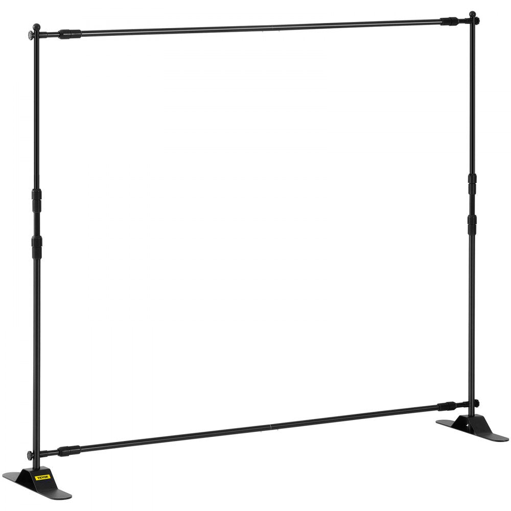 VEVOR Backdrop Banner Stand 8 x 8 Ft Adjustable Heavy Duty Background Stand with 1 Carrying Bag, Backdrop Stand for Parties Wedding Photo Booth Trade Show