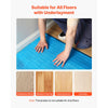 VEVOR Floor Underlayment 600 sq. ft, 3-in-1 2 mm Thick Flooring Padding with Tape & Vapor Barrier, Heavy Duty EPE Foam Soundproofing & Noise Reduction, for Laminate Wood (6 Rolls x 100 sq. ft)