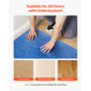VEVOR Floor Underlayment 100 sq. ft/Roll, 3 mm Thick Laminate Flooring Padding with Attached Vapor Barrier, Heavy Duty Fiber + PE Film, Soundproofing & Noise Reduction, Ideal for Vinyl Wood