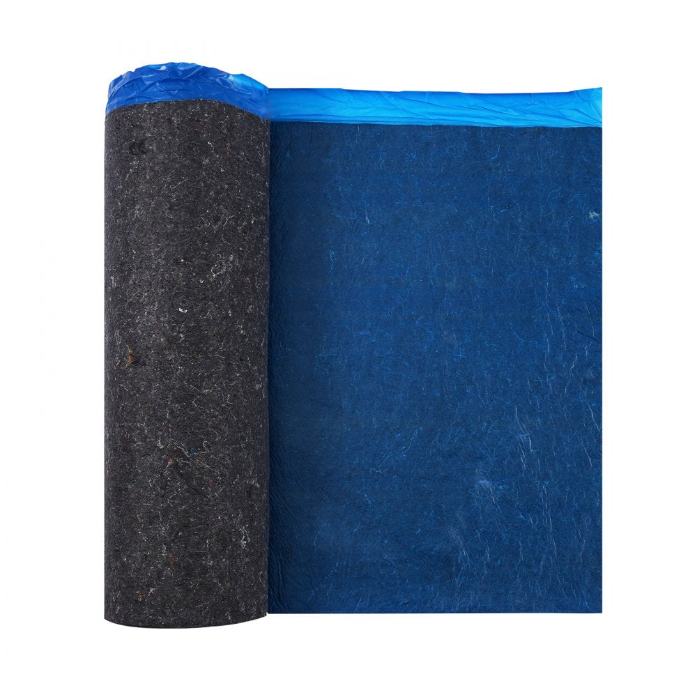 VEVOR Floor Underlayment 100 sq. ft/Roll, 3 mm Thick Laminate Flooring Padding with Attached Vapor Barrier, Heavy Duty Fiber + PE Film, Soundproofing & Noise Reduction, Ideal for Vinyl Wood