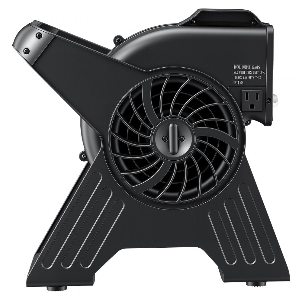 VEVOR Blower Fan, 13 in Portable Utility Floor Fan, 300 CFM, 3 Speeds, Multi-Angle Airflow, Lightweight Portable High Velocity Air Mover, for Drying, Dehumidifying, Carpets, Air Circulation, Cooling