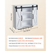 VEVOR Bathroom Wall Cabinet, 2 Doors and Adjustable Shelf, Over the Toilet Storage Medicine Cabinet Wall Mounted, Hanging Organizer with Open Partition/Towel Bar/Hooks for Laundry Room Kitchen, White