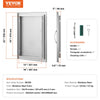VEVOR BBQ Access Door, 16W x 22H Inch Single Outdoor Kitchen Door, Stainless Steel Flush Mount Door, Wall Vertical Door with Handle, for BBQ Island, Grilling Station, Outside Cabinet