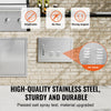 VEVOR BBQ Access Door, 20W x 14H Inch Single Outdoor Kitchen Door, Stainless Steel Flush Mount Door, Wall Vertical Door with Handle and vents, for BBQ Island, Grilling Station, Outside Cabinet