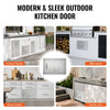 VEVOR BBQ Access Door, 20W x 14H Inch Single Outdoor Kitchen Door, Stainless Steel Flush Mount Door, Wall Vertical Door with Handle and vents, for BBQ Island, Grilling Station, Outside Cabinet