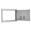 VEVOR BBQ Access Door, 20W x 14H Inch Single Outdoor Kitchen Door, Stainless Steel Flush Mount Door, Wall Vertical Door with Handle and vents, for BBQ Island, Grilling Station, Outside Cabinet