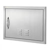 VEVOR BBQ Access Door, 24W x 17H Inch Single Outdoor Kitchen Door, Stainless Steel Flush Mount Door, Wall Vertical Door with Handle and vents, for BBQ Island, Grilling Station, Outside Cabinet