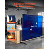 VEVOR Welding Screen with Frame, 6 x 8 FT Welding Curtain Screen, Flame-Resistant Vinyl Safety Protection Screens with Lockable Swivel Wheels & 6-Level UV Protection for Workshop/Industrial Use, Blue