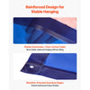 VEVOR Welding Screen with Frame, 6 x 8 FT Welding Curtain Screen, Flame-Resistant Vinyl Safety Protection Screens with Lockable Swivel Wheels & 6-Level UV Protection for Workshop/Industrial Use, Blue