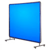 VEVOR Welding Screen with Frame, 6 x 8 FT Welding Curtain Screen, Flame-Resistant Vinyl Safety Protection Screens with Lockable Swivel Wheels & 6-Level UV Protection for Workshop/Industrial Use, Blue