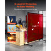 VEVOR 2PCS Welding Curtains, 6 x 8FT Welding Screen Curtain, Flame-Resistant Vinyl Safety Protective Screen with 6-Level UV Protection & Hanging Holes, Portable for Workshop/Industrial Use, Red