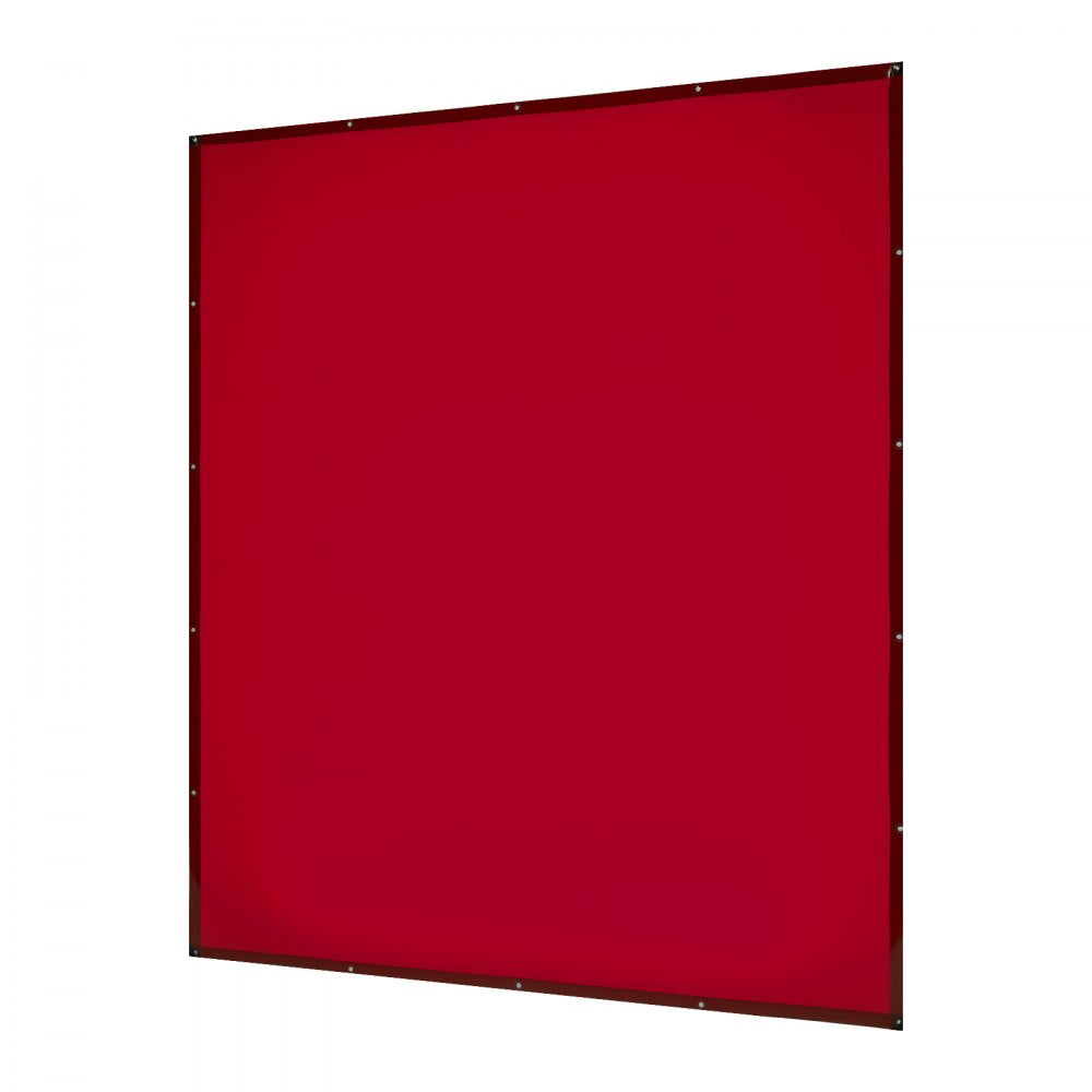 VEVOR 2PCS Welding Curtains, 6 x 8FT Welding Screen Curtain, Flame-Resistant Vinyl Safety Protective Screen with 6-Level UV Protection & Hanging Holes, Portable for Workshop/Industrial Use, Red