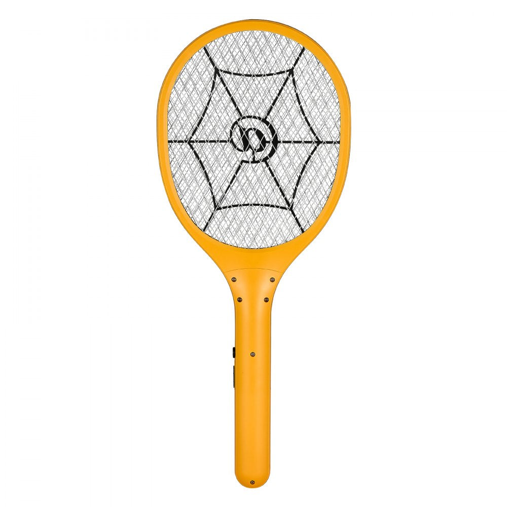 VEVOR Electric Fly Swatter, Zapper Racket with 3 Layers Mesh, Powerful Fly Killer Indoor & Outdoor with 500mAh Battery Rechargeable for Home, Bedroom, Kitchen and Patio, Yellow & Black