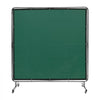 VEVOR Welding Screen with Frame, 6' x 6' Welding Curtain Screen, Flame-Resistant Vinyl Welding Protection Screen on 4 Swivel Wheels (2 Lockable), Moveable & Professional for Workshop/Industrial, Green