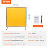 VEVOR Welding Screen with Frame, 6' x 6' Welding Curtain Screen, Flame-Resistant Vinyl Welding Protection Screen on 4 Swivel Wheel (2 Lockable), Moveable & Professional for Workshop/Industrial, Yellow