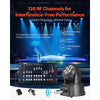 VEVOR DMX Wireless Receiver, 7 Receivers & 1 Transmitter, 2.4G ISM Band, 656 ft Transmission Range, Rechargeable Battery, Wireless Stage Lighting Control, for LED Stage Party DJ Bar Lighting, Silver