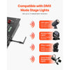 VEVOR DMX Wireless Receiver, 3 Receivers & 1 Transmitter, 2.4G ISM Band, 656 ft Transmission Range, Rechargeable Battery, Wireless Stage Lighting Control, for LED Stage Party DJ Bar Lighting, Silver