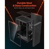 VEVOR PC Gaming Case, Mid-Tower, Computer Case with High-Airflow Tempered Glass Panel, Dust Filter, 3 x 120 mm ARGB Fans, Easy Cable Management, for GPU up to 320 mm in Length, for ATX / M-ATX / ITX