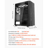 VEVOR PC Gaming Case, Mid-Tower, Computer Case with High-Airflow Tempered Glass Panel, Dust Filter, 3 x 120 mm ARGB Fans, Easy Cable Management, for GPU up to 320 mm in Length, for ATX / M-ATX / ITX