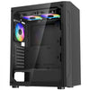 VEVOR PC Gaming Case, Mid-Tower, Computer Case with High-Airflow Tempered Glass Panel, Dust Filter, 3 x 120 mm ARGB Fans, Easy Cable Management, for GPU up to 320 mm in Length, for ATX / M-ATX / ITX