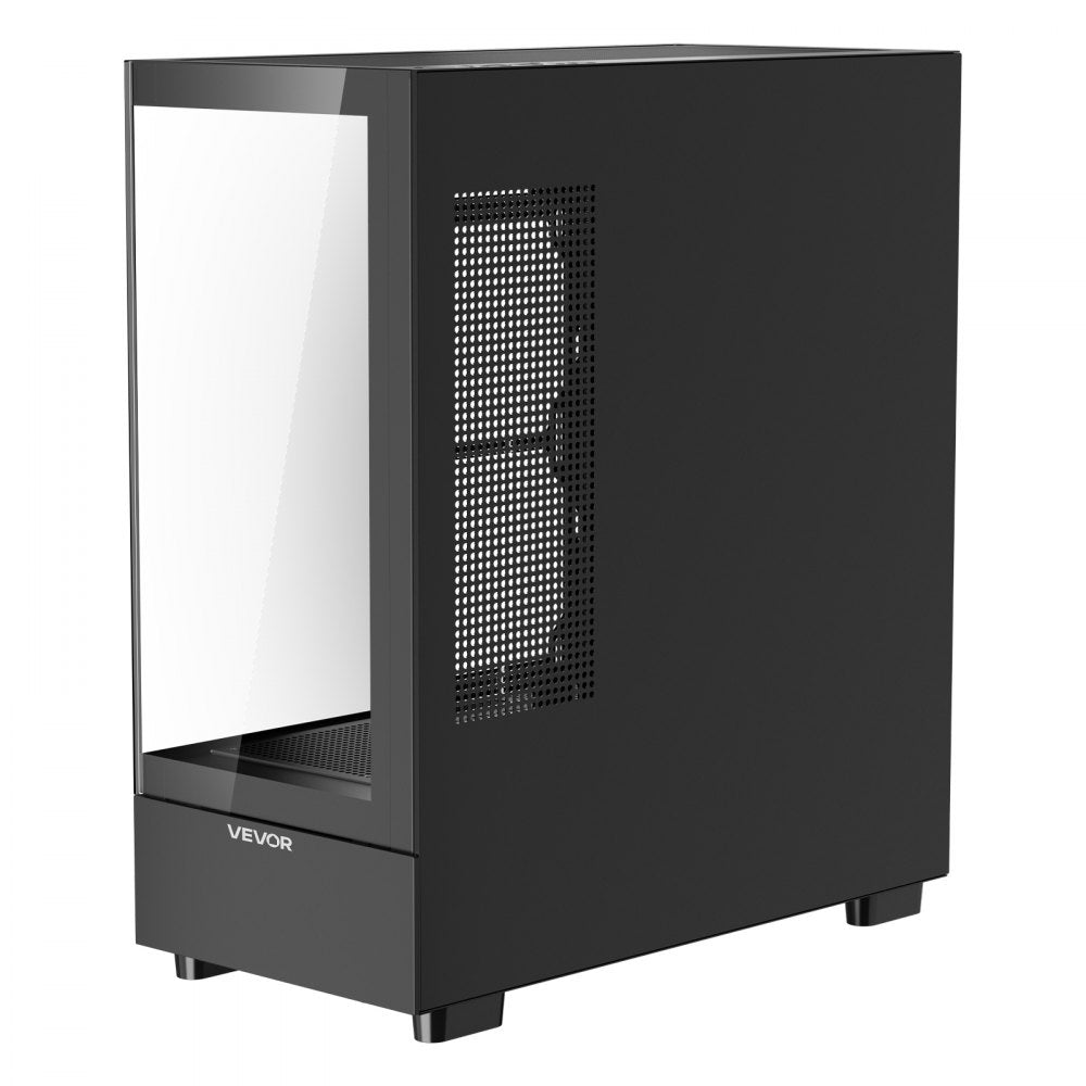 VEVOR PC Gaming Case, Mid-Tower, Computer Case with High-Airflow Tempered Glass Panel, Dust Filter, 6 x 120 mm PWM ARGB Fans, Easy Cable Management, for GPU up to 410 mm in Length, for ATX/M-ATX/ITX