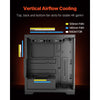 VEVOR PC Gaming Case, Mid-Tower, Computer Case with High-Airflow Tempered Glass Panel, Dust Filter, 2 x 120 mm Fans, Cable Management, for GPU up to 360 mm in Length, Compatible with ATX/M-ATX/ITX