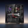 VEVOR PC Gaming Case, Mid-Tower, Computer Case with High-Airflow Tempered Glass Panel, Dust Filter, 2 x 120 mm Fans, Cable Management, for GPU up to 360 mm in Length, Compatible with ATX/M-ATX/ITX