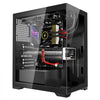 VEVOR PC Gaming Case, Mid-Tower, Computer Case with High-Airflow Tempered Glass Panel, Dust Filter, 2 x 120 mm Fans, Cable Management, for GPU up to 360 mm in Length, Compatible with ATX/M-ATX/ITX