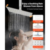 VEVOR Shower Faucet Set, 10 Inch Ceiling Mount Rainfall Shower System with 6 Body Jets and 2 in 1 Handheld Spray, Rotatable 3-Function Rain Head System Set, Complete Brass Valve and Trim Kit, Chrome