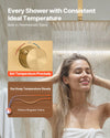 VEVOR Shower Faucet Set - Brushed Gold - Image 3