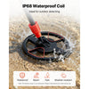 VEVOR Metal Detector, 6", Lightweight Metal Detector with LCD Display, IP68 Waterproof Search Coil, Adjustable 22.8"-33.8" High Accuracy Gold Detector, Easy to Use, for Detecting Gold Treasure Hunting