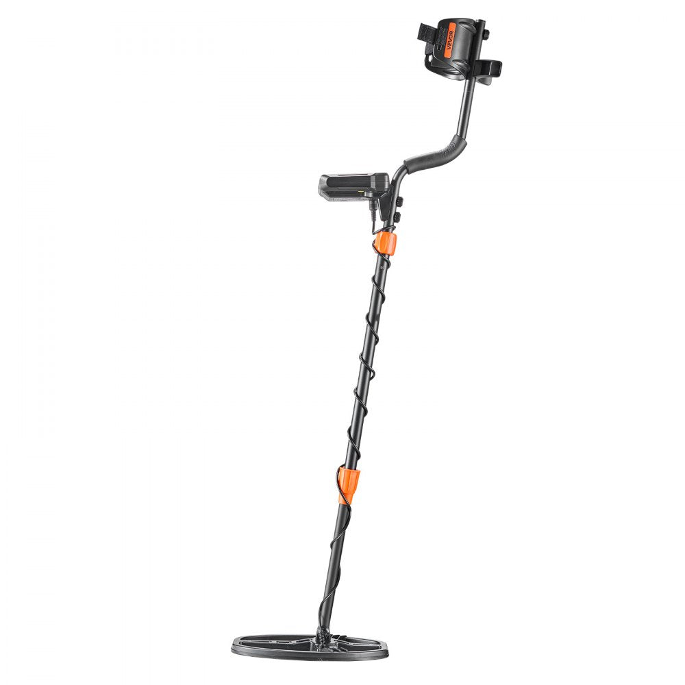 VEVOR Metal Detector for Adults, 10", Professional High Accuracy Gold Detector, IP68 Waterproof Search Coil with Display, Headphones, 5 Modes, Adjustable Length, for Detecting Gold Treasure Hunting