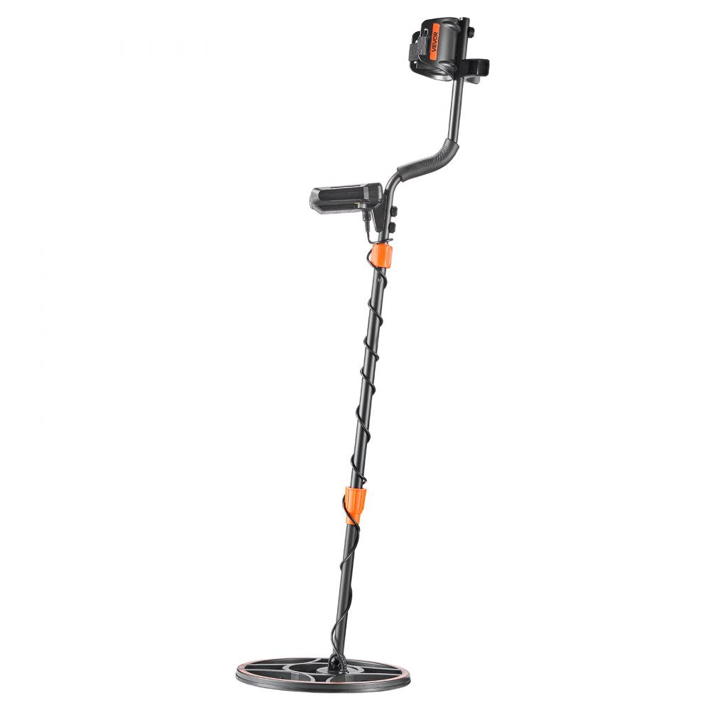 VEVOR Metal Detector for Adults, 12", Professional High Accuracy Gold Detector, IP68 Waterproof Search Coil with Display, Headphones, 6 Modes, Adjustable Length, for Detecting Gold Treasure Hunting