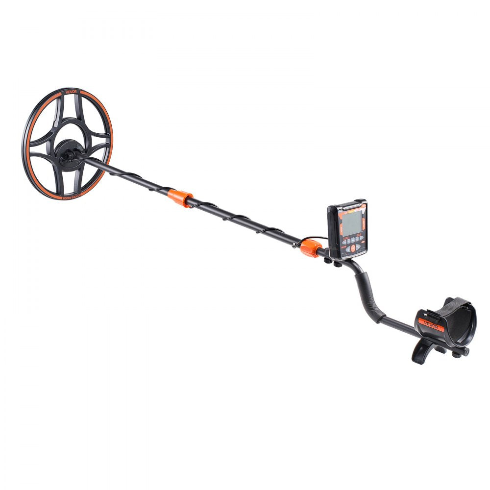 VEVOR Metal Detector for Adults, 12", Professional High Accuracy Gold Detector, IP68 Waterproof Search Coil with Display, Headphones, 6 Modes, Adjustable Length, for Detecting Gold Treasure Hunting