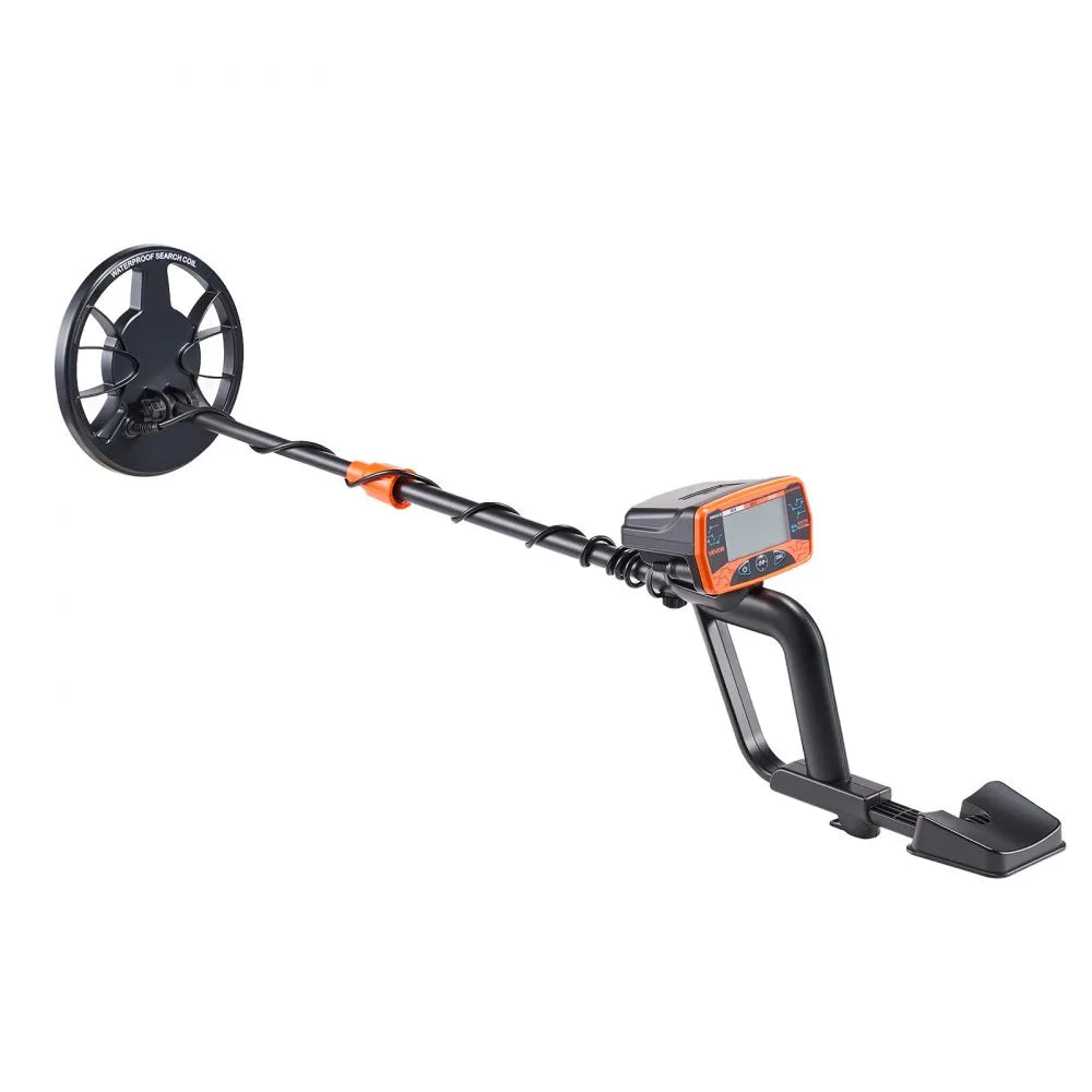 VEVOR Metal Detector for Adults, 8", Professional High Accuracy Gold Detector, IP68 Waterproof Search Coil with Display, Headphones, 3 Modes, Adjustable Length, for Detecting Gold Treasure Hunting