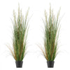 VEVOR Artificial Grass Plant, 2 Pack 47 inch Reed Flower Grass in Pot, Premium PVC Faux Fake Greenery Shrubs Plant for Indoor Outdoor House Home Garden Office Room Décor, Housewarming, Green