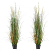 VEVOR Artificial Grass Plant, 2 Pack 47 inch Reed Flower Grass in Pot, Premium PVC Faux Fake Greenery Shrubs Plant for Indoor Outdoor House Home Garden Office Room Décor, Housewarming, Green
