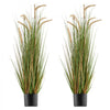 VEVOR Artificial Grass Plant, 2 Pack 47 inch Horsetail Reed Grass in Pot, Premium PVC Faux Fake Greenery Shrubs Plant for Indoor Outdoor House Home Garden Office Room Décor, Housewarming, Green