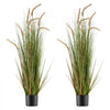 VEVOR Artificial Grass Plant, 2 Pack 47 inch Horsetail Reed Grass in Pot, Premium PVC Faux Fake Greenery Shrubs Plant for Indoor Outdoor House Home Garden Office Room Décor, Housewarming, Green