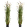 VEVOR Artificial Grass Plant, 2 Pack 59 inch Horsetail Reed Grass in Pot, Premium PVC Faux Fake Greenery Shrubs Plant for Indoor Outdoor House Home Garden Office Room Décor, Housewarming, Green