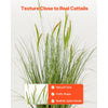 VEVOR Artificial Grass Plant, 2 Pack 35 inch Cattail Grass in Pot, Premium PVC Faux Fake Greenery Shrubs Plant for Indoor Outdoor House Home Garden Office Room Décor, Housewarming, Green
