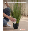 VEVOR Artificial Grass Plant, 2 Pack 35 inch Cattail Grass in Pot, Premium PVC Faux Fake Greenery Shrubs Plant for Indoor Outdoor House Home Garden Office Room Décor, Housewarming, Green