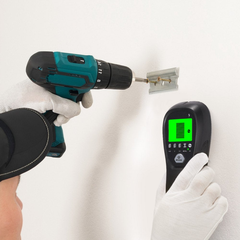 VEVOR Stud Finder Wall Scanner, 5 in 1, Electronic Wall Stud Detector with Smart Sensor, High-Definition LCD Display and Audio Alarm, for the Center and Edge of Metal, AC Wire, Joists, Pipes, Black