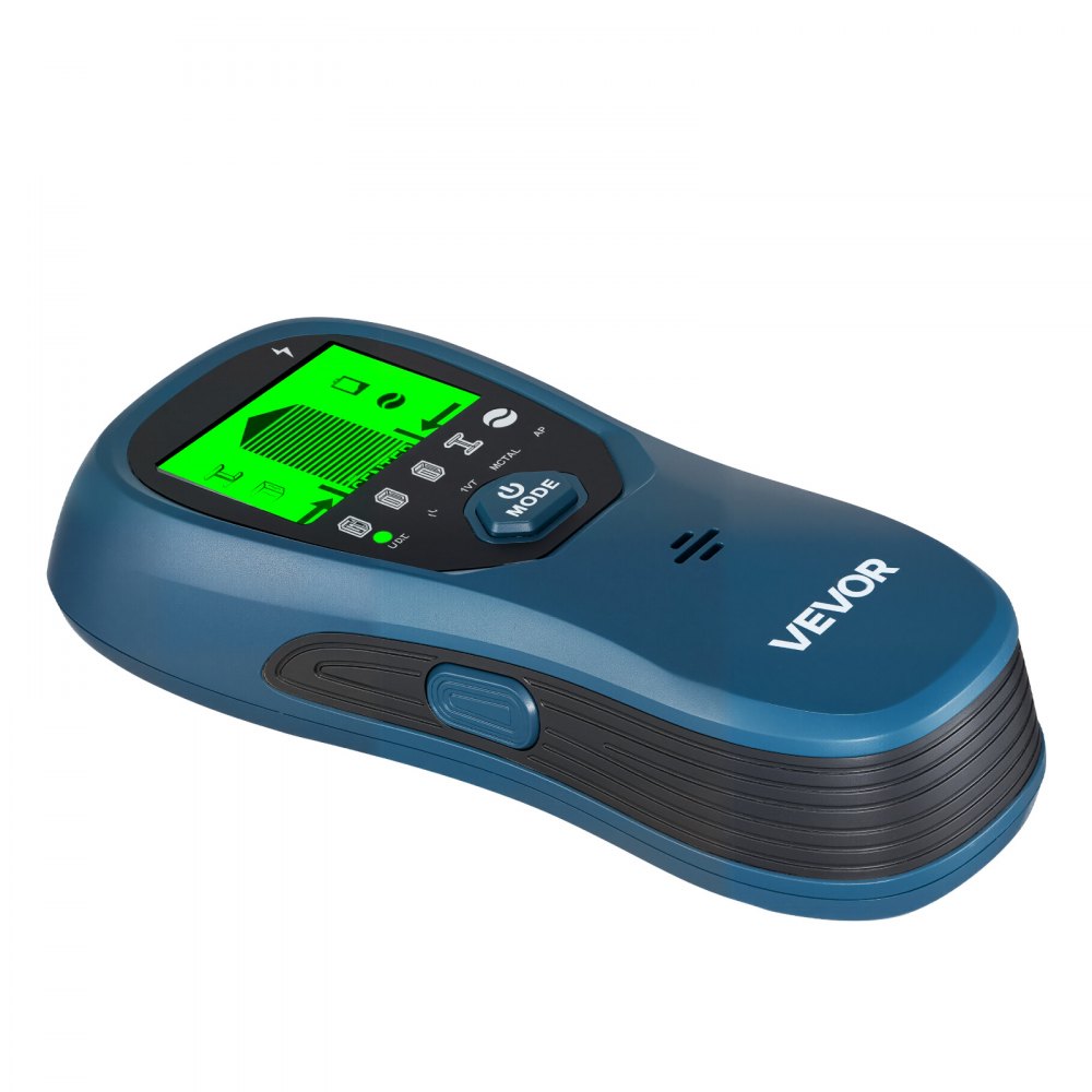 VEVOR Stud Finder Wall Scanner, 5 in 1, Electronic Wall Stud Detector with Smart Sensor, High-Definition LCD Display and Audio Alarm, for the Center and Edge of Metal, AC Wire, Joists, Pipes, Blue